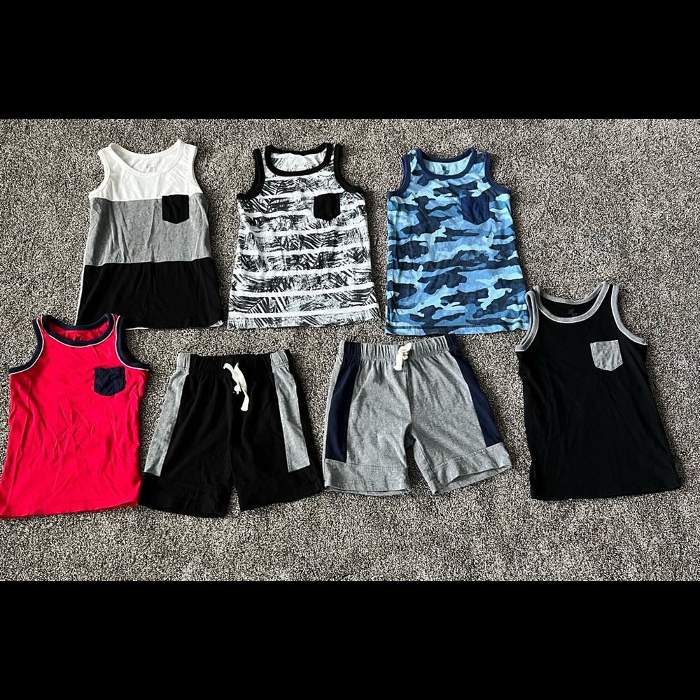 Boys Summer Sleeveless Shirts Shorts Outfits Bundle Children’s Place